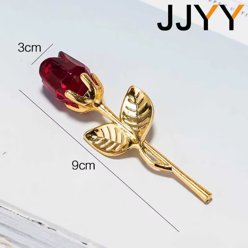 Valentine'S Day Gift Crystal Glass Rose Statue Craft Favor Valentine'S Day Gift Souvenirs Wedding Decoration Ornaments Gift Box